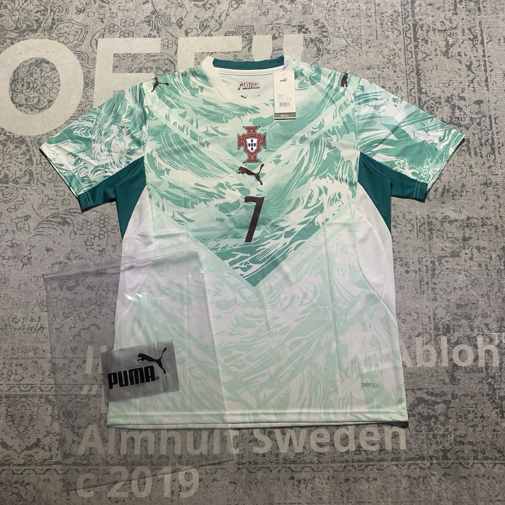 PUMA Portugal Cristiano Ronaldo #7 Men's Soccer Jersey Size XL White/Green NWT